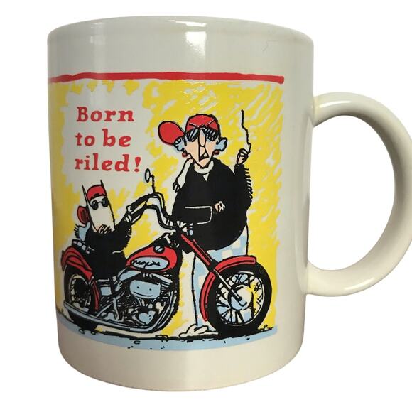 Hallmark Shoebox Maxine "Born To Be Riled" Motorcycle Ceramic Coffee Mug - Picture 3 of 8
